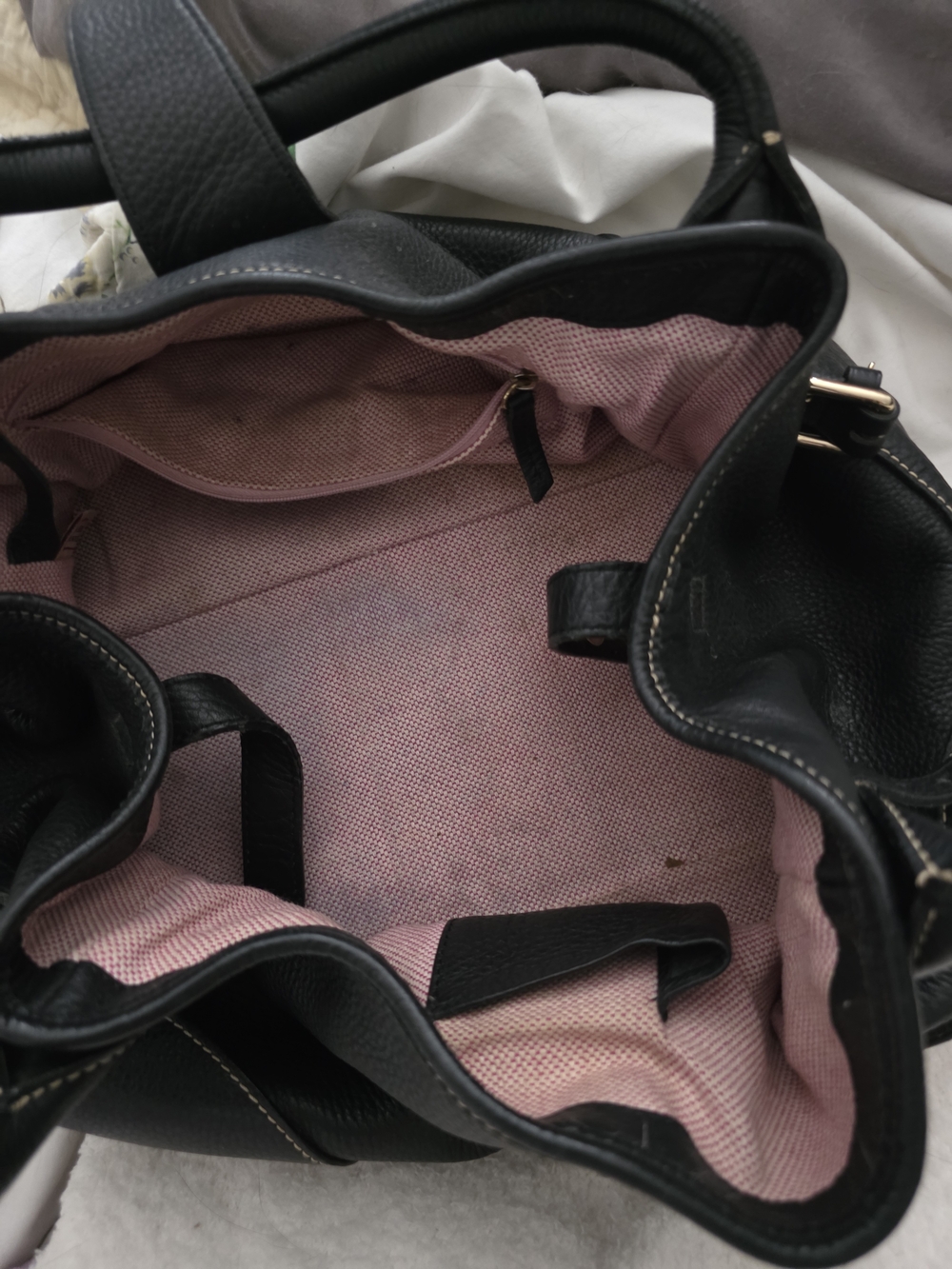 Dooney & Bourke Black Pebbled Leather Hobo with Gold Hardware Accent - Picture 5 of 10